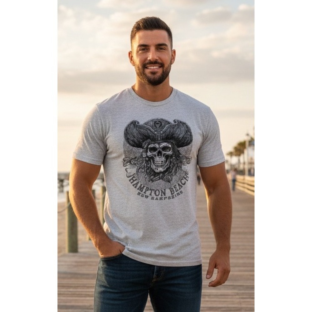 Prairie Mountain Graphic T-Shirt Men's‎ Size M Skull Hampton Beach New Hampshire